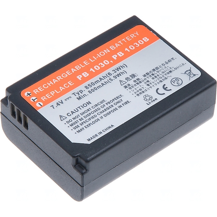 Baterie T6 Power compatibil cu Samsung BP1030, 850mAh, negru