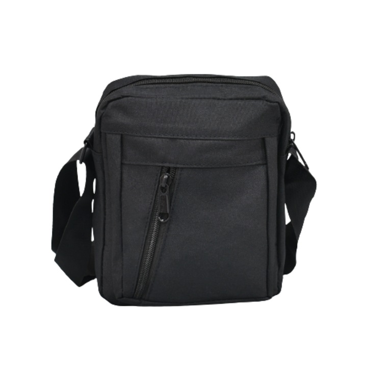 Férfi táska 9252, 16/20/6cm, Textil, Fekete