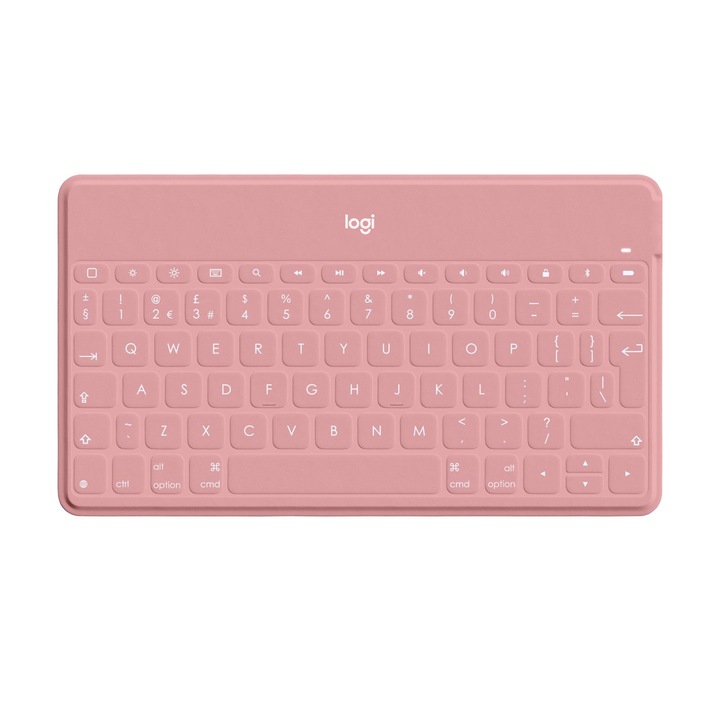 Безжична клавиатура Logitech Keys-To-Go, Розов, Bluetooth