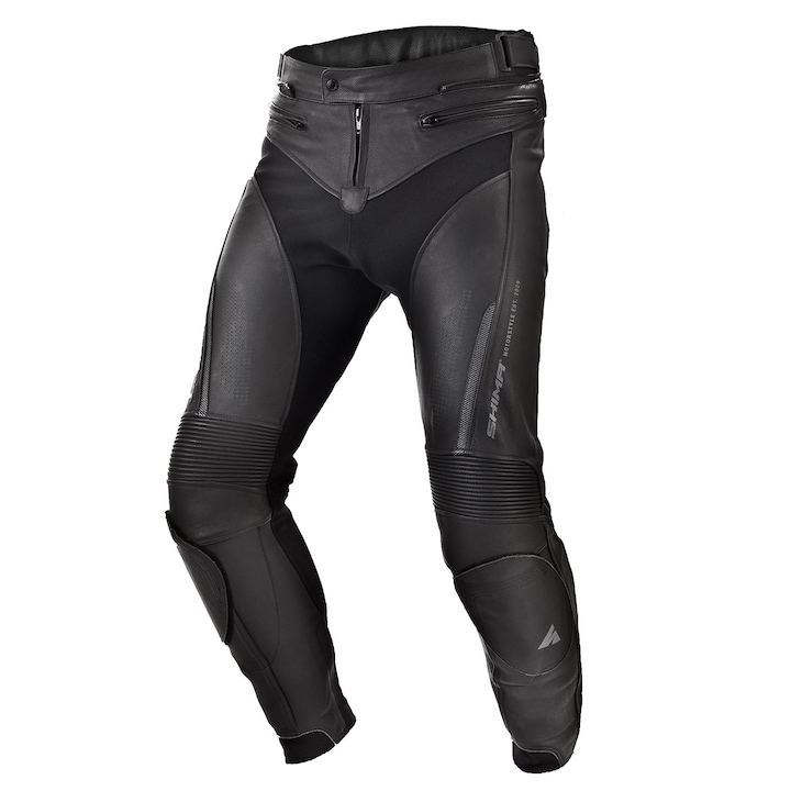 Pantaloni motociclete din piele pentru barbati, Shima Chase, negru 50