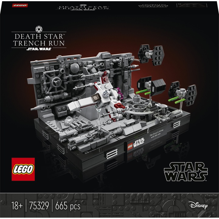 LEGO® Star Wars™ - Диорама на полета към шахтата на Death Star™ 75329, 665 части