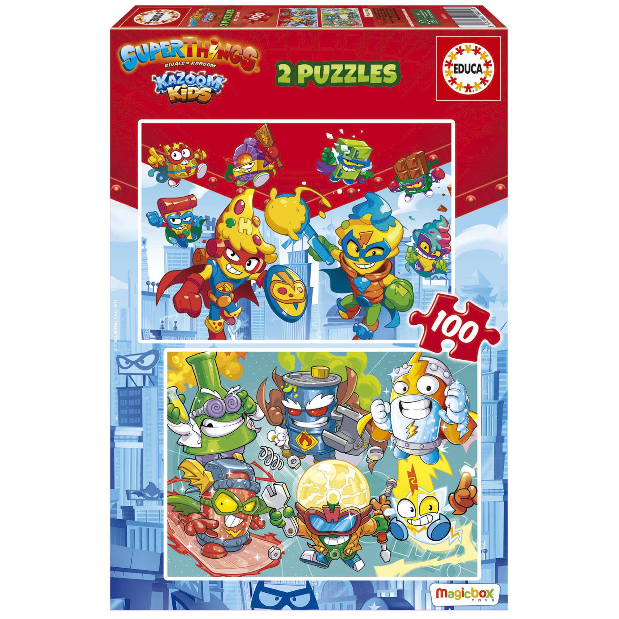Puzzle Educa, Super stuff, 2x100 piese - eMAG.ro