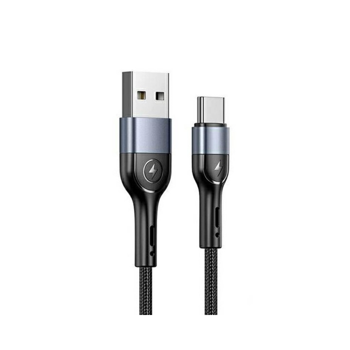 Cablu Date Incarcare Usams, Usb La Type C, 2a, Lungime 1m, Textil - Us-sj449
