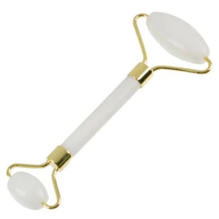 Rola masaj facial FOXMAG24, cu doua capete din piatra quartz