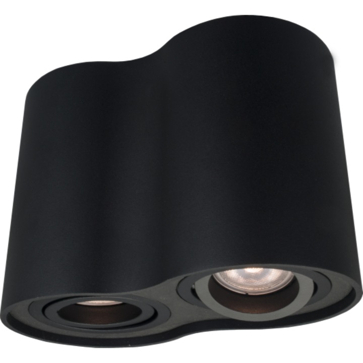 Duo spot Berlin, Boma, LED, Incastrat, Rotund, 2x50w, Aluminiu, Negru