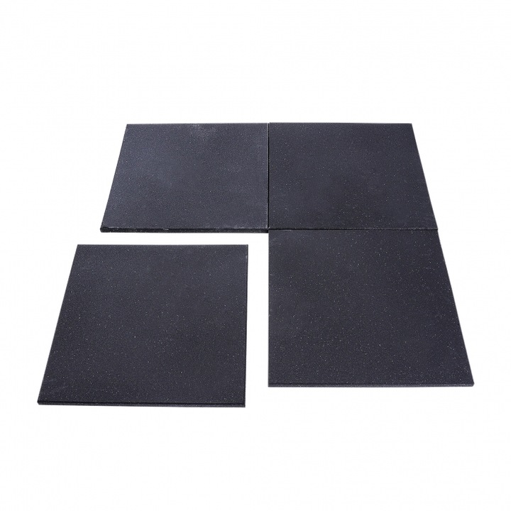 Set covoras de protectie pentru podea, Gorilla Sports, 50x50 cm, 4 bucati, Negru