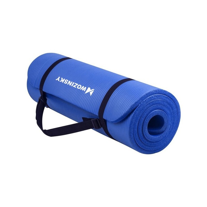 Saltea fitness antiderapanta 181 cm x 63 cm x 1 cm albastru(WNSP-blue)