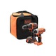 Black+Decker - Pachet masina de gaurit si insurubat BDCHD18 + masina de insurubat cu impact BDCIM18N, cu acumulator 18V, 1.5Ah, incarcator, valiza [BCK21S1S-QW]