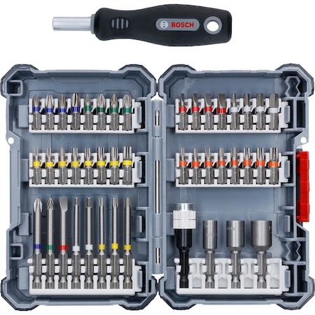 Set 45 accesorii pentru insurubat Bosch 2607017692, biti, adaptor bit