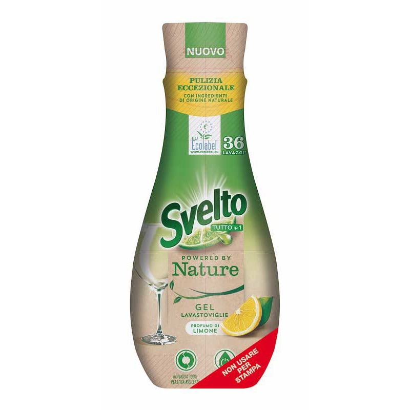 Svelto Gel Lavastoviglie Tutto In 1 Powered By Nature con aceto