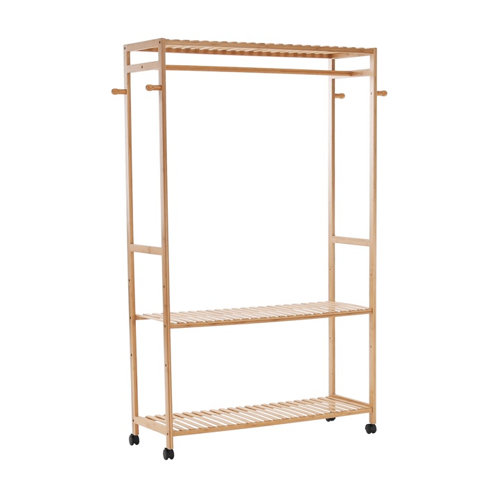 Organizator dulap bambus natural Melar 112.5x35x165 cm