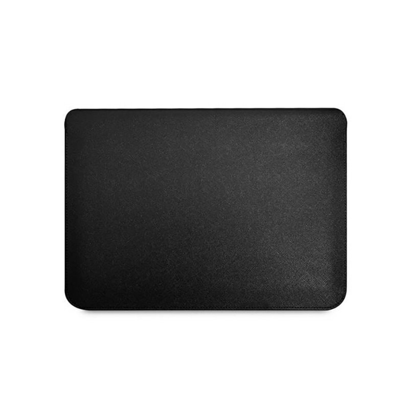 Husa Premium Guess Sleeve Saffiano Triangle Logo, Compatibila Cu Laptop / Macbook Pro / Air 13 Inch, Negru - 39868