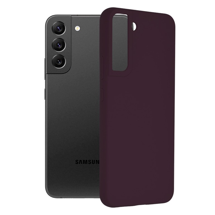 Силиконов защитен калъф Macomi™ Soft Edge, за Samsung Galaxy S22 Plus, Ергономичен и изтънчен дизайн, Усъвършенствана технология против удари, Plum Violet