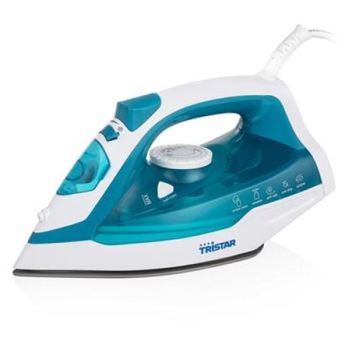 Fier de calcat cu abur TRISTAR ST-8320, 2600W, 0.37l, 240V, temp. max.230 °C protectie supaincalzire, alb/verde