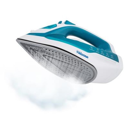 Fier de calcat cu abur TRISTAR ST-8320, 2600W, 0.37l, 240V, temp. max.230 °C protectie supaincalzire, alb/verde