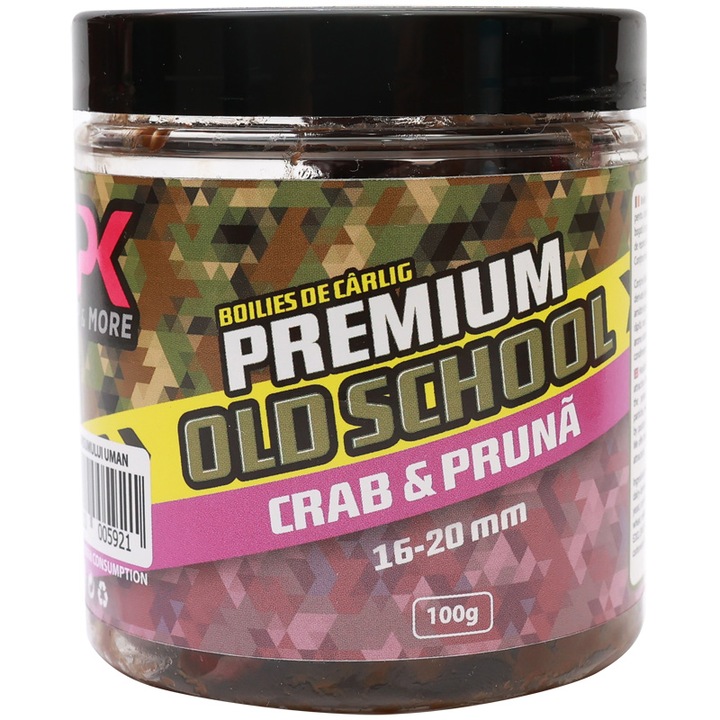 Boilies dipuit CPK Old School, crab & pruna, 16&20mm