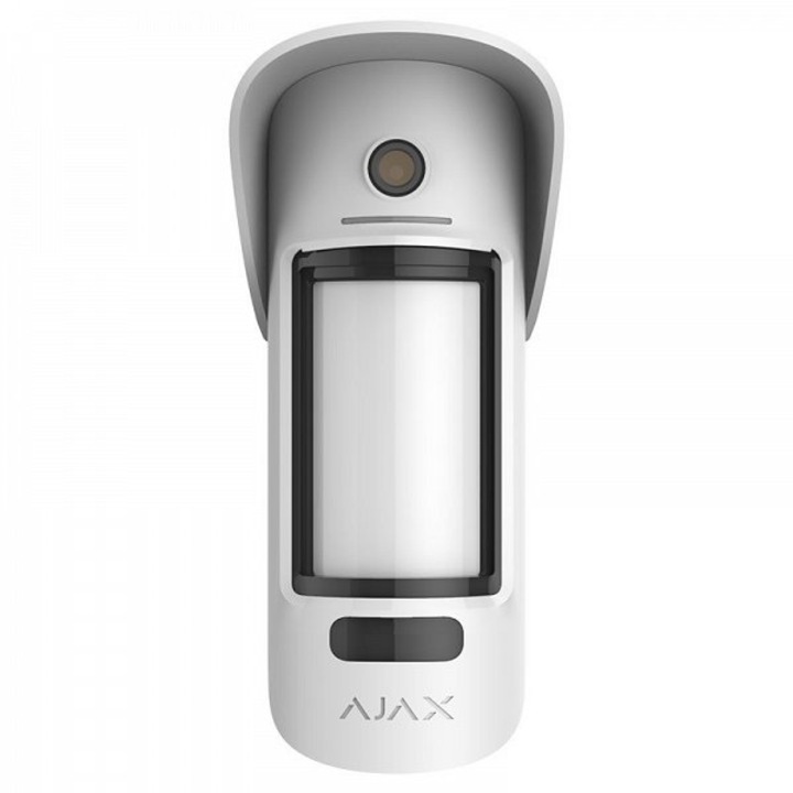 Detector de miscare PIR MotionCam Outdoor, anti-masking si imunitate animale, wireless, alb, Ajax