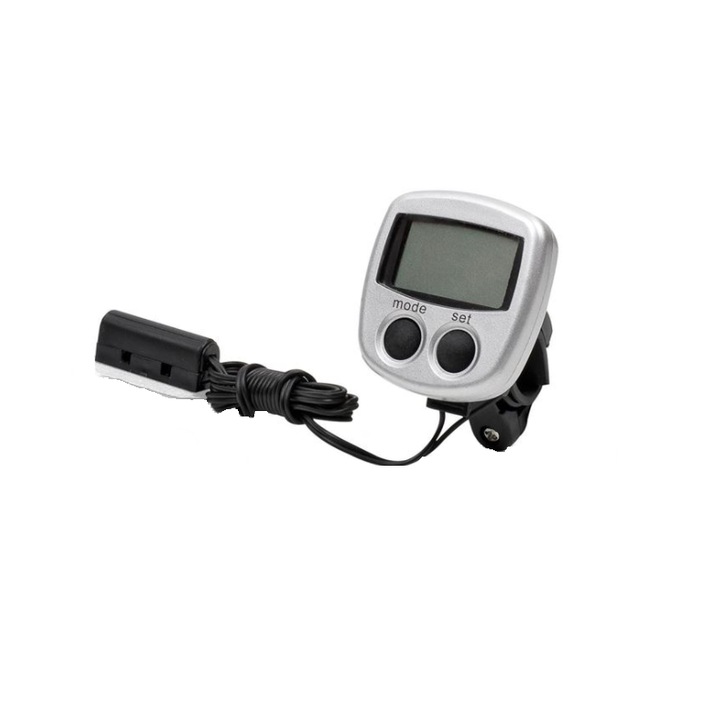 Скоростомер за велосипед, 13 функции, работи с батерия, не е включена, 48х14 мм