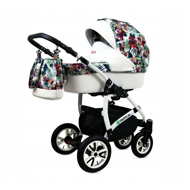 Количка BabyLux, Tropical, 4в1, Алуминий / Памук, 9/10/15 кг, Многоцветен