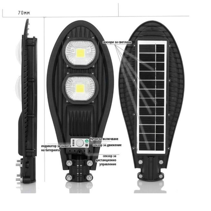 LED лампа за улично осветление, Automat, 180W, 12810 lm, 6000 K, IP65, Черна