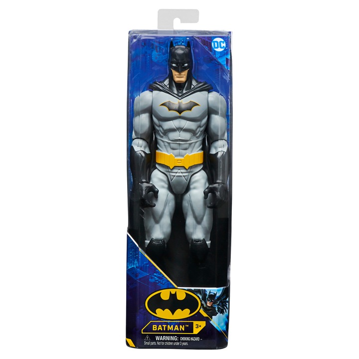 Figurina Batman, cu costum gri, 30 cm