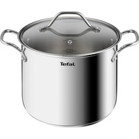 Oala cu capac de sticla Tefal Intuition 22 cm, 6L, otel inoxidabil, inductie