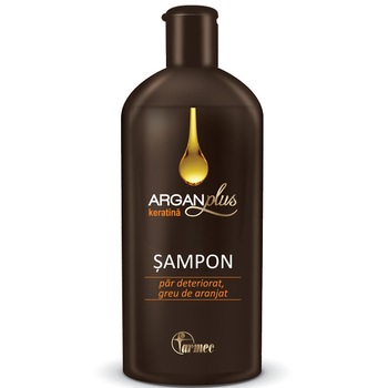Sampon cu argan si keratina - ARGAN PLUS 250 ml, Farmec Sampon cu argan si keratina - ARGAN PLUS 250 ml, Farmec