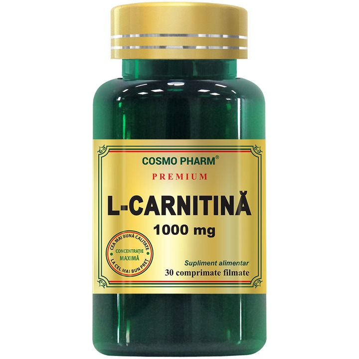 Premium Cosmo Pharm étrend-kiegészítő L-Carnitine 1000mg, 30 tabletta