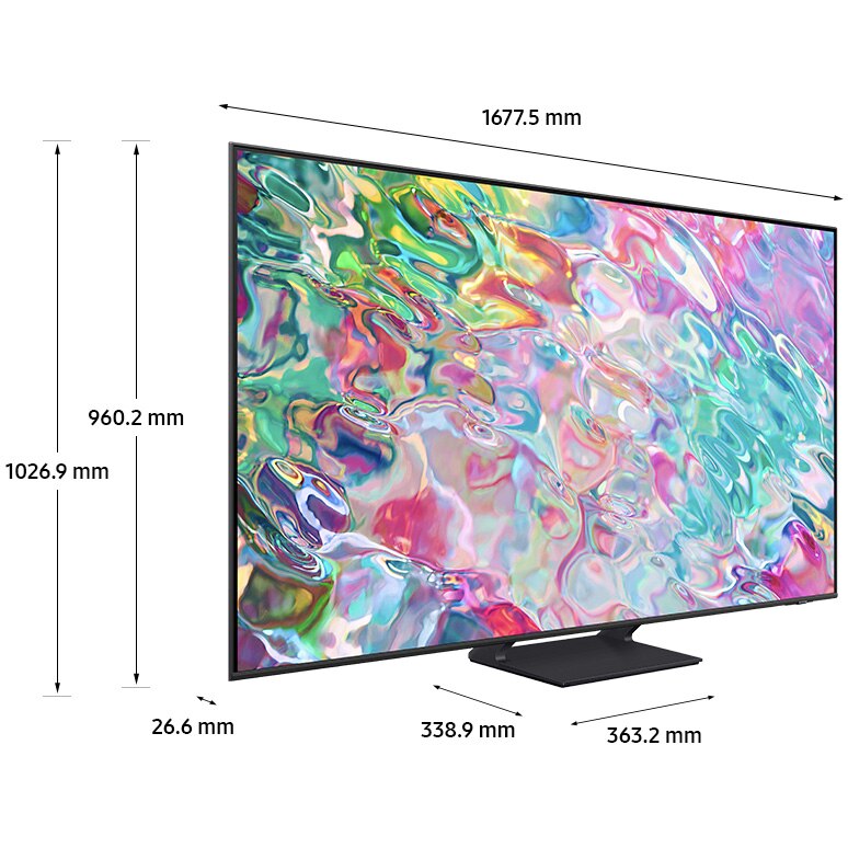 Televizor Samsung QLED 75Q70B, 189 cm, Smart, 4K Ultra HD, 100Hz, Clasa E