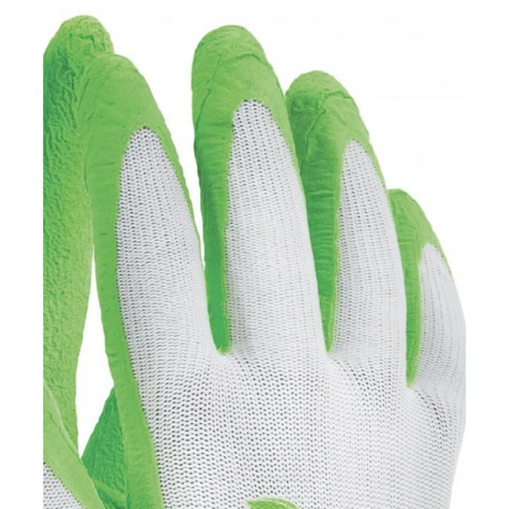 Stalco munkavédő kesztyű, latex, fehér/zöld, XS