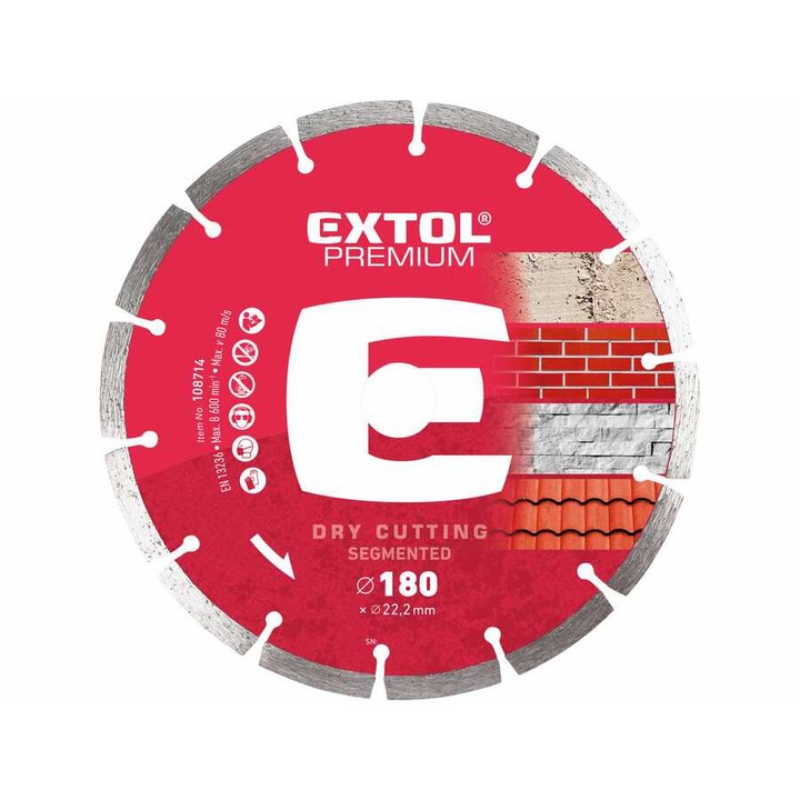 Extol 108714 gyémántvágó korong