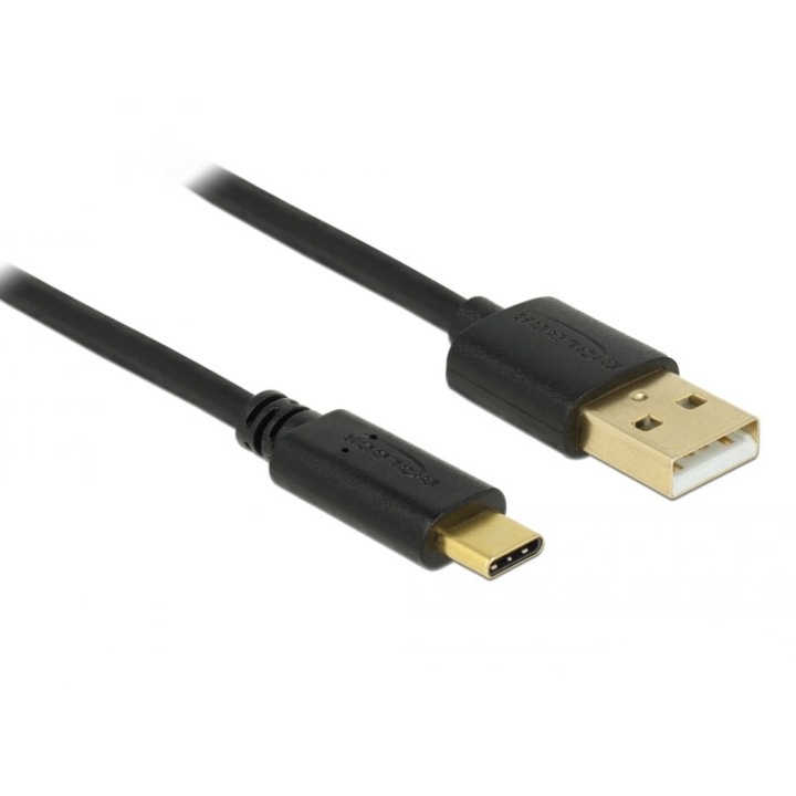 Delock USB 2.0 Type-A apa / USB 2.0 Type-C apa kábel, 0.5m