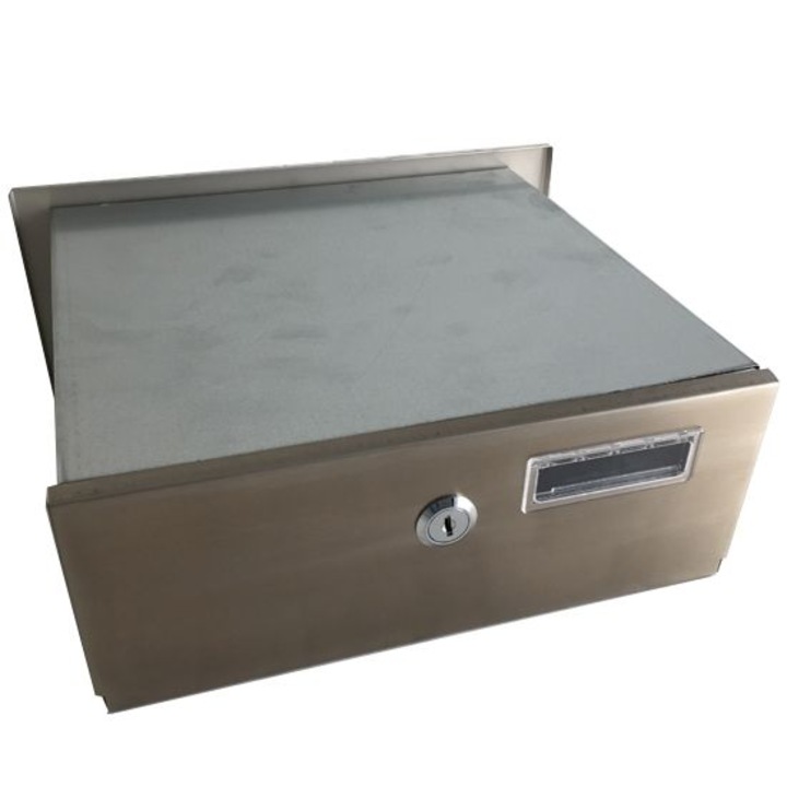 Postaláda, oszlopba építhető, inox