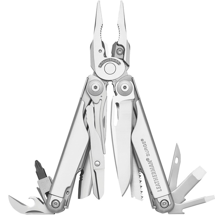Unealta multifunctionala Leatherman Surge, 21 unelte, argintiu