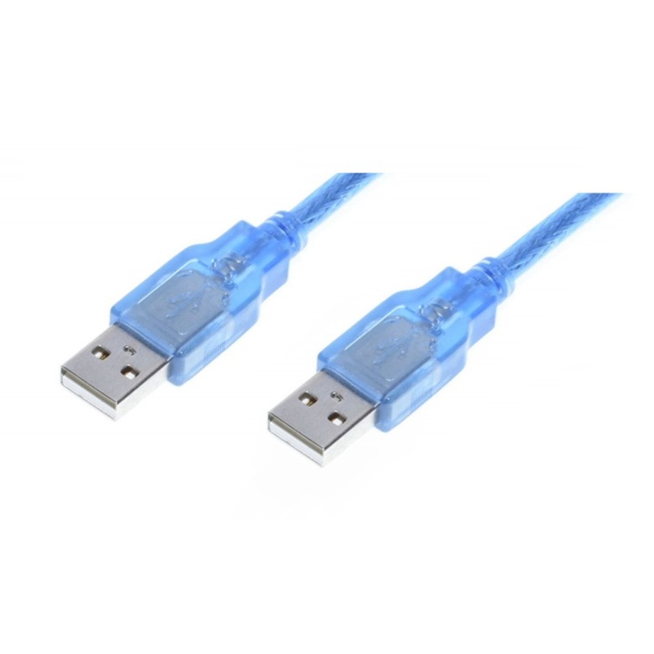 Cablu prelungitor 2x USB cu filtru, 5 m, Albastru