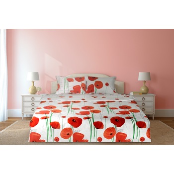 Lenjerie dubla Heinner Home bumbac, 4 piese, 132TC, Maci Lenjerie dubla Heinner Home bumbac, 4 piese, 132TC, Maci