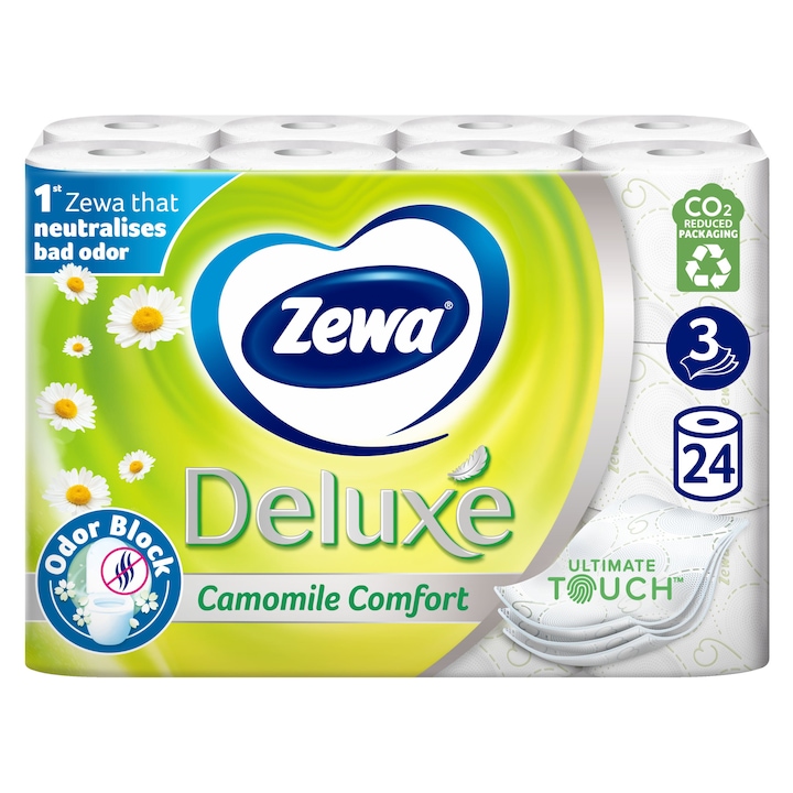 Zewa Deluxe Camomile toalettpapír, 3 rétegű, 24 tekercs