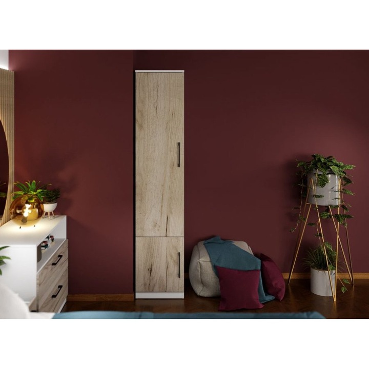 Dulap Relax, Stejar – c41, pal melaminat, L 41 x A 48 x H 192,5 cm