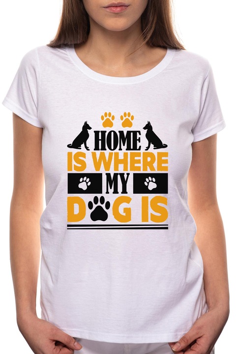 My Dog, Kerek nyakú női póló, 100% Pamut, BR425, Fehér