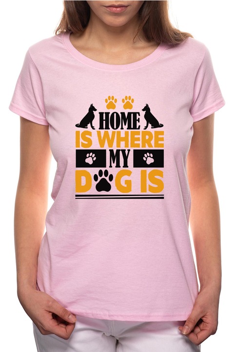 My Dog, Kerek nyakú női póló, 100% Pamut, BR425, Rózsaszín