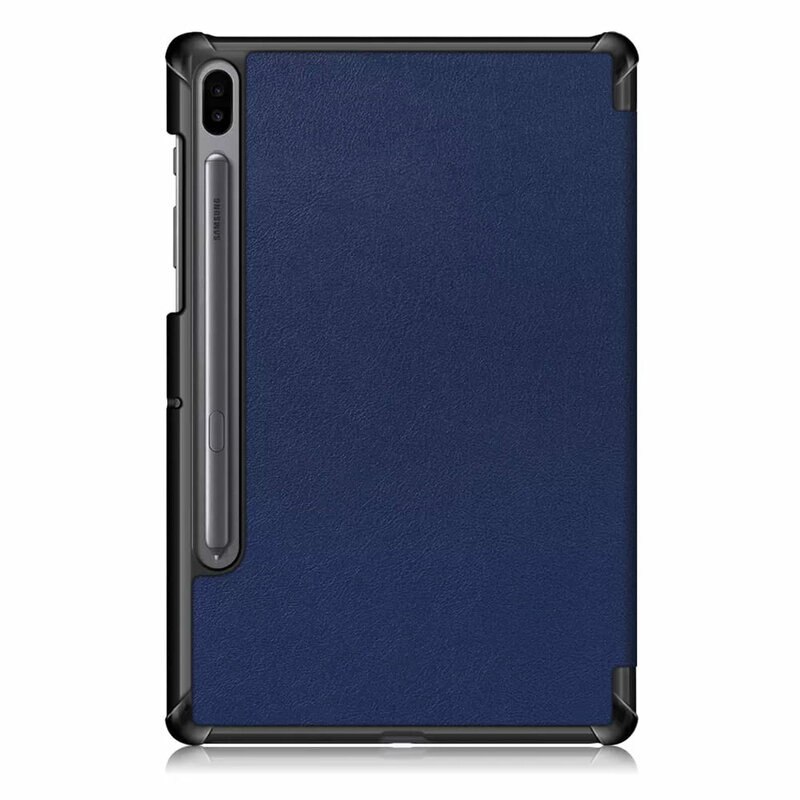 Husa de protectie tableta flip cover compatibila cu Samsung Galaxy Tab S6 10.5, FoldPro, piele ecologica, Albastru