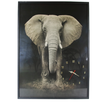 Tablou cu ceas Heinner Home inramat, 70x100 cm, Elephant Tablou cu ceas Heinner Home inramat, 70x100 cm, Elephant