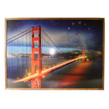 Tablou cu ceas Heinner Home inramat, 70x100 cm, Bridge Tablou cu ceas Heinner Home inramat, 70x100 cm, Bridge