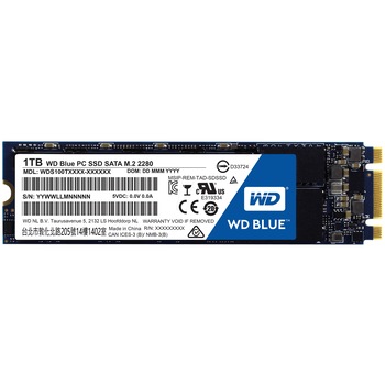 Solid State Drive (SSD) Western Digital Blue, 1TB, SATA M.2 Solid State Drive (SSD) Western Digital Blue, 1TB, SATA M.2