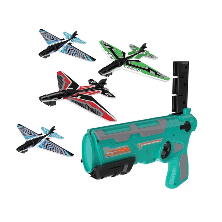Pistol lansator cu 4 avioane Lumi LUXURY®, +3 ani