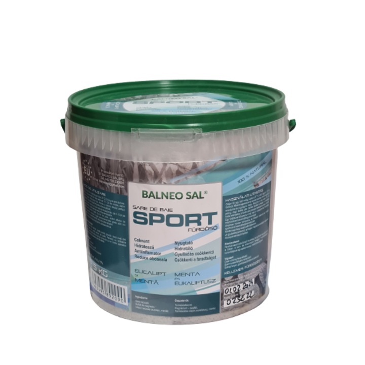 Fürdősó Epsalt Sport menta és eukaliptusz 5 kg