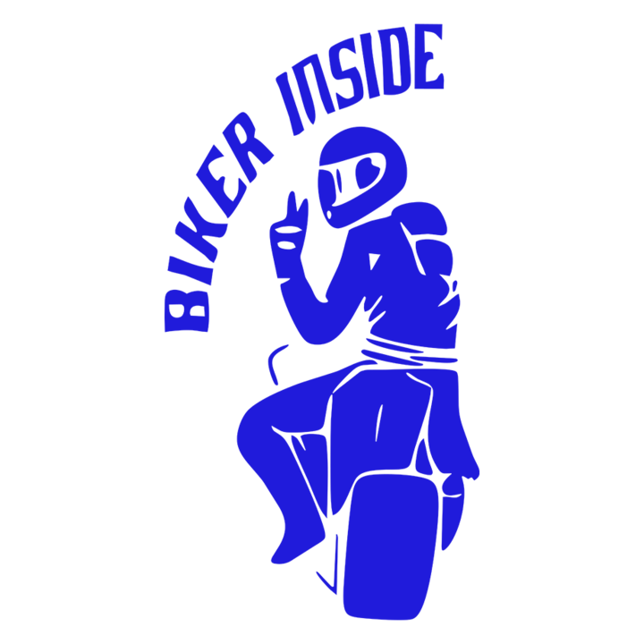 Sticker auto ''Biker inside'', 19x13 cm, Albastru