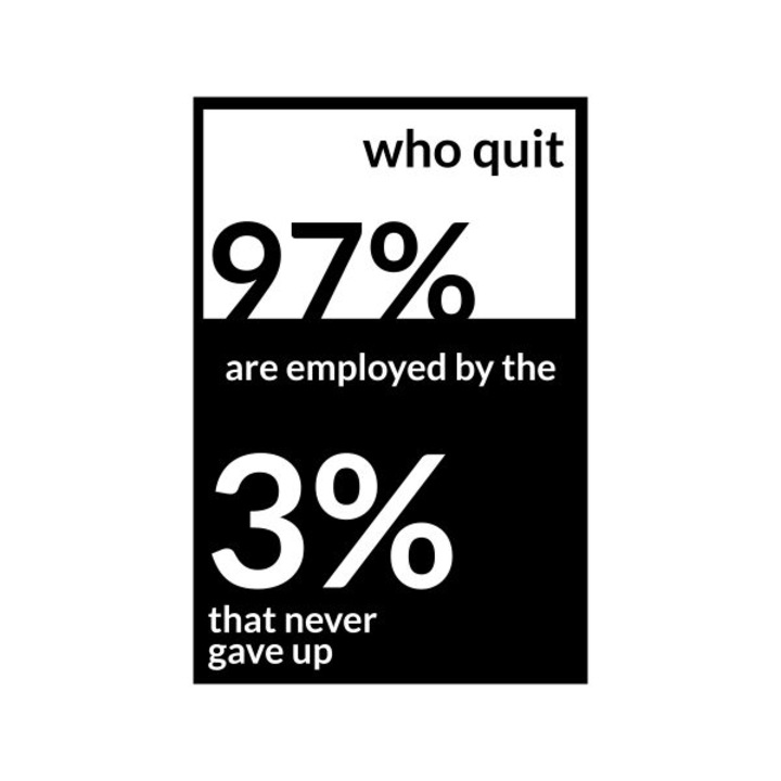 Sticker decorativ auto, Who quit are employed, 15x18 cm, negru