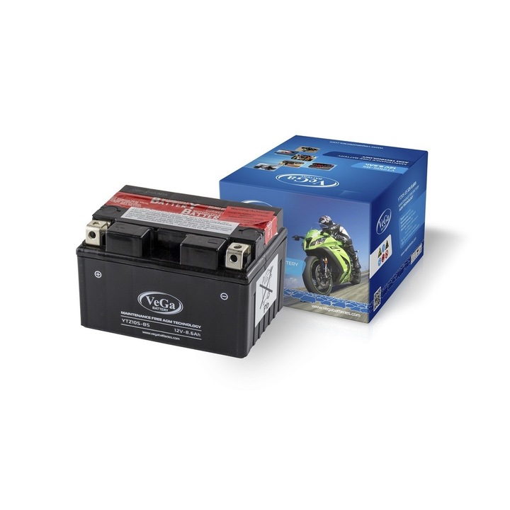 Мото акумулатор Vega YTZ10S-BS 12V, 8.6Ah