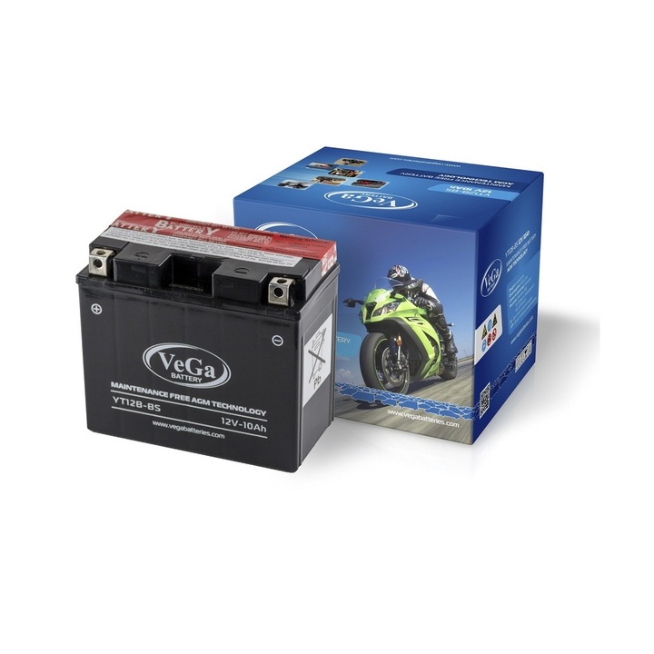Мото акумулатор Vega YT12B-BS 12V, 10Ah